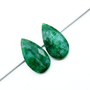 Emerald Faceted 10x18mm pear shape Briolettes,Emerald Jewelry Making,Emerald pear shape Beads,Emerald Faceted Beads,Emerald Teardrop