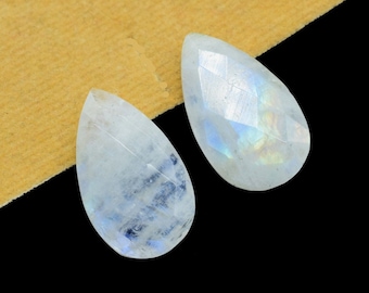 Rainbow Moonstone 12x20mm Pear shape Briolettes,Moonstone Teardrop Beads,Calibrated Faceted Beads,Moonstone Briolette,Moonstone jewelryBeads