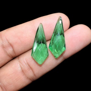 Green Apatite 12x27mm Faceted Pear Shape Briolette,SemiPrecious Stone Briolette,Green Quartz Pear Beads,Quartz Jewelry Bead,Faceted teardrop