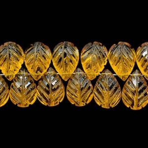 Citrine Carved Leaf Shape Beads,9x13mm Pear Shape Carved Briolettes,Citrine Fancy Teardrop Briolettes,Carved Leaf Beads,Golden Gemstone bead