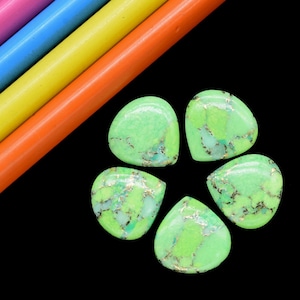 Green Copper Turquoise 14mm Heart Shape Briolettes Gemstones-Wholesale Green Copper Turquoise Heart Shaped Stones For Jewelry Making
