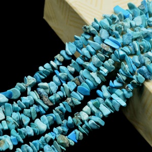 Turquoise Chip Beads Strand,Turquoise Gemstone Strands, Free form Nugget Chips, Chip Bead Strands, Handcrafted Beads, Jewelry making Supply