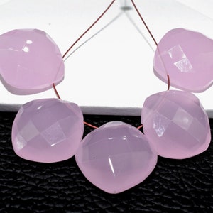 Natural Rose quartz 15mm cushion Briolettes,Side drilled Briolette, Cushion Briolettes,jewelry supplies,Top Quality Checker Cut Briolette,