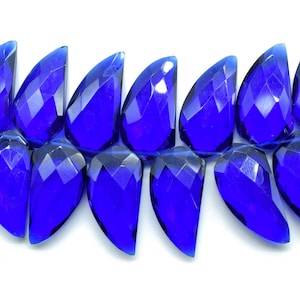 Blue Sapphire 10x20mm Horn shape beads,Shark Tooth Shape faceted beads, jewelry supplies,Sapphire Briolettes,Top Quality Briolettes,