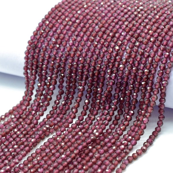 Natural Garnet Facete beads,AAA quality beads,Jewelry making beads,Semi Precious beads,Small rondlle beads,Tiny beads,red stone beads