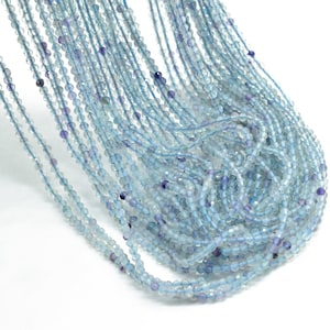 Blue Fluorite rondelle beads,Gemstones beads,natural Faceted Beads,2mm-2.5mm Beads strand,micro Faceted Beads,13"Strand,Jewelry Making Beads