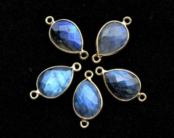 Royal Double Bail Fancy Shape Lapis Lazuli Gold Electroplated Connector Jewelry Royal Double Bail Fancy Shape Lapis Lazuli Gold Electroplated Connector Jewelry