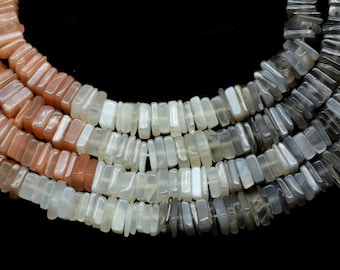 Multi Moonstone Heishi Beads Size 4-6MM 16 inch strand Approx,Moonstone Heishi Beads,Moonstone Heishi Cut Beads,Moonstone bead,smooth Beads