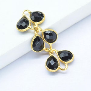 Black Onyx Pednant Charms/Gold Plated Charms/Brass Connnector Charms/Onyx Pendant Jewelry/Dangle Pendant/Women Jewelry/Handmade Jewelry/