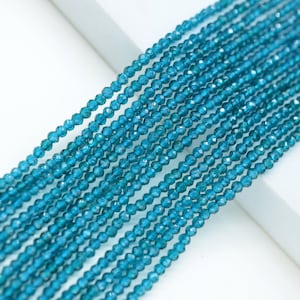 London Blue Topaz Faceted Beads/Beads Strand/Jewerly Making Beads/2mm Blue Beads Strand/Loose Beads/Rondelle Beads/Full Strand Beads