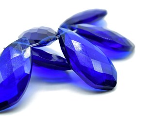 Blue Sapphire 10x20mm Faceted Pear Shape Briolette,Beautiful Faceted Blue Sapphire Pear Briolettes,AAA  briolettes,Matching pairs available