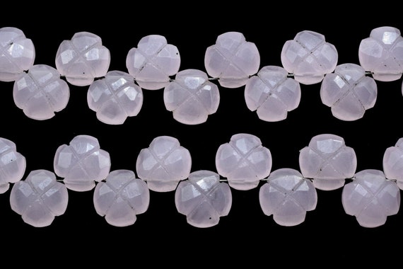 Pink chalcedony 10mm Faceted Briolette,Gemstone,Hand Carved Briolette,Carving Pink Gemstone Faceted Carved stones,carving gemstones