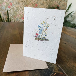 Feldernte Maus Vielzweck-Geschenkkarte zum Pflanzen von Wildblumensamen, A6, recycelt, kompostierbar, Zero Waste. Vida Natur
