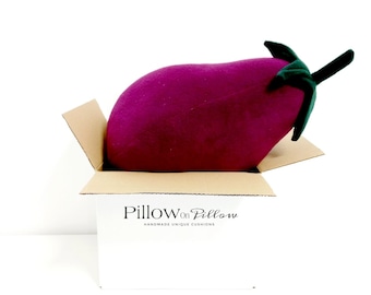 EGGPLANT,giant eggplant pillow, vegetable pillow, home decor, aubergine, garden pillow,voluminous huge vegetables