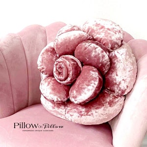 Luxury GOLD ROSE rose,reversible cushion,rose shape pillow,giant flower,velvet big flower,giant rose cushion,decorative cushion,camellia