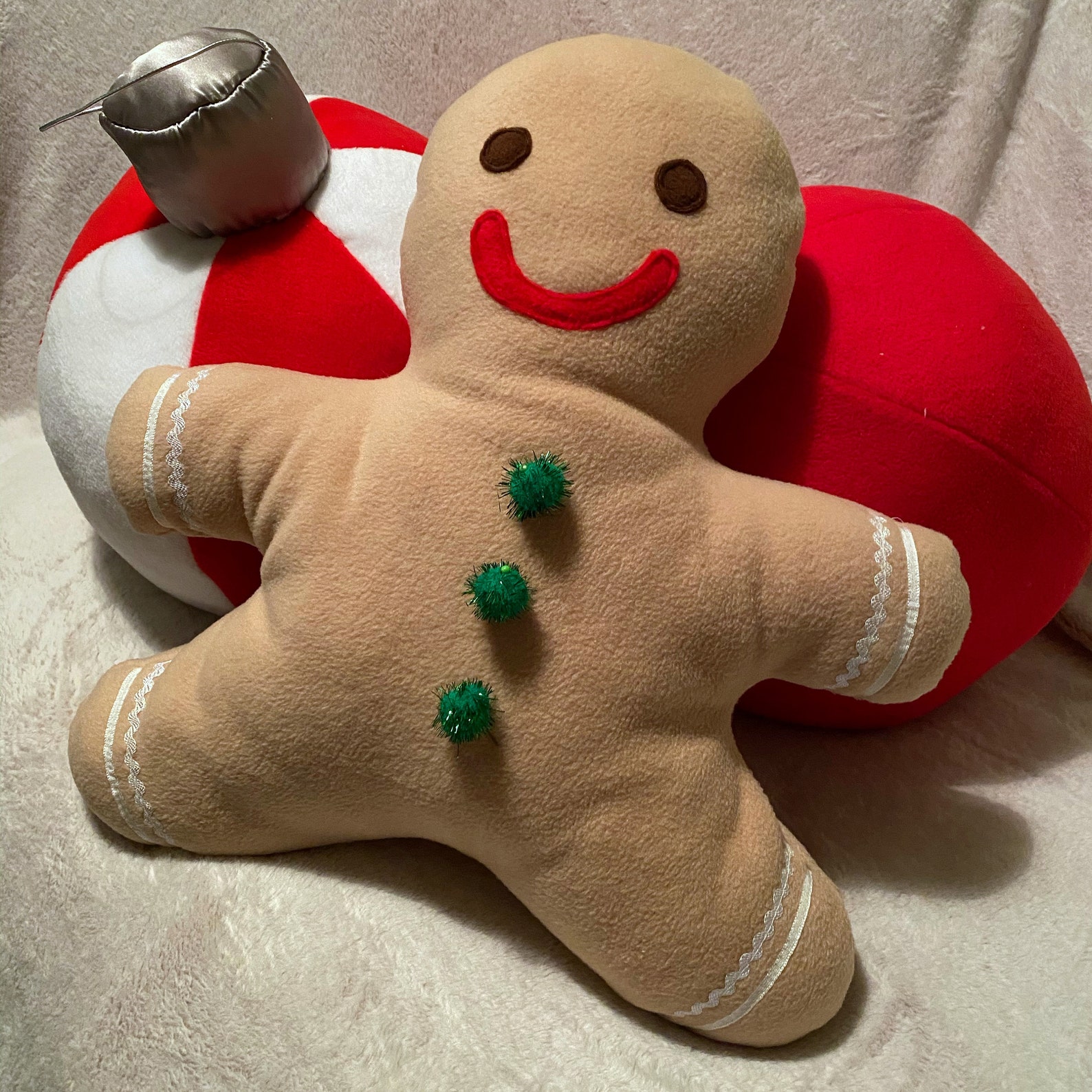 Christmas Cushion Gingerbread Man Cushion 3D Cushion Toy Etsy Hong Kong