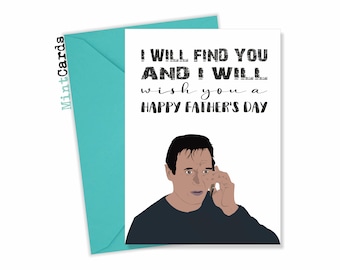 Liam Neeson Card Etsy