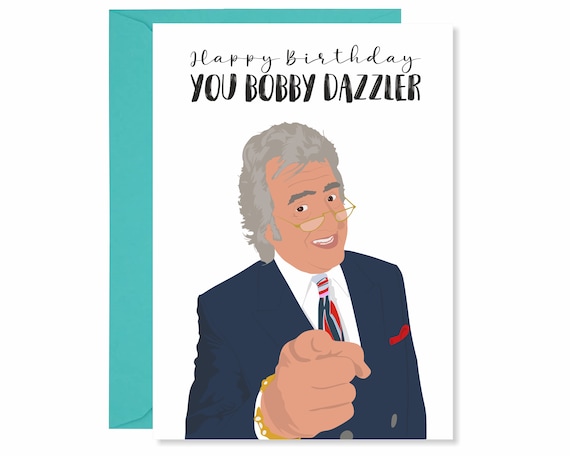 David Dickinson Bobby Dazzler Birthday Card - Etsy Israel
