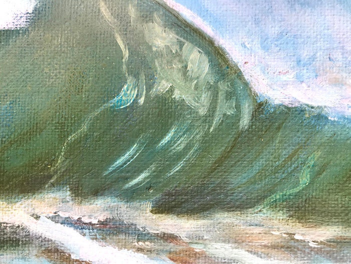 Seascape Original oil painting Canvas Landscape painting | Etsy