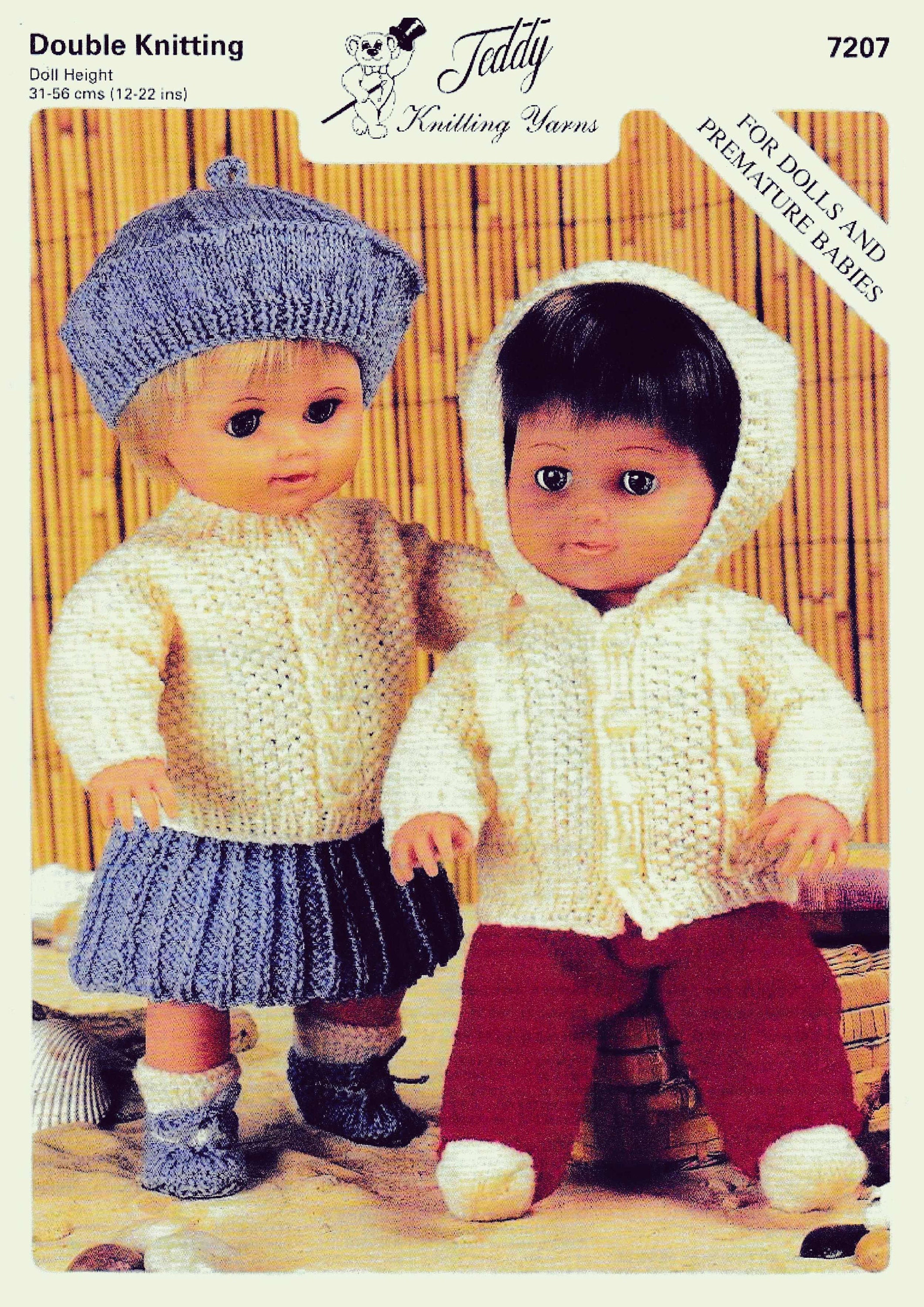 Teddy Premature Baby / Dolls Clothing Knitting Pattern - Etsy