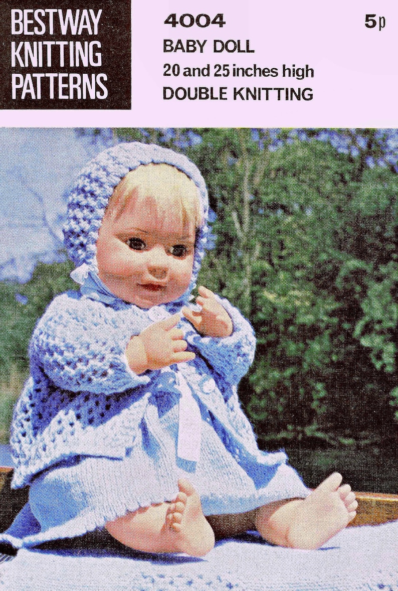 Baby Doll Knitting Pattern for Layette. Doll Height5161.5 Cm / 2025 Ins. Instructions for
