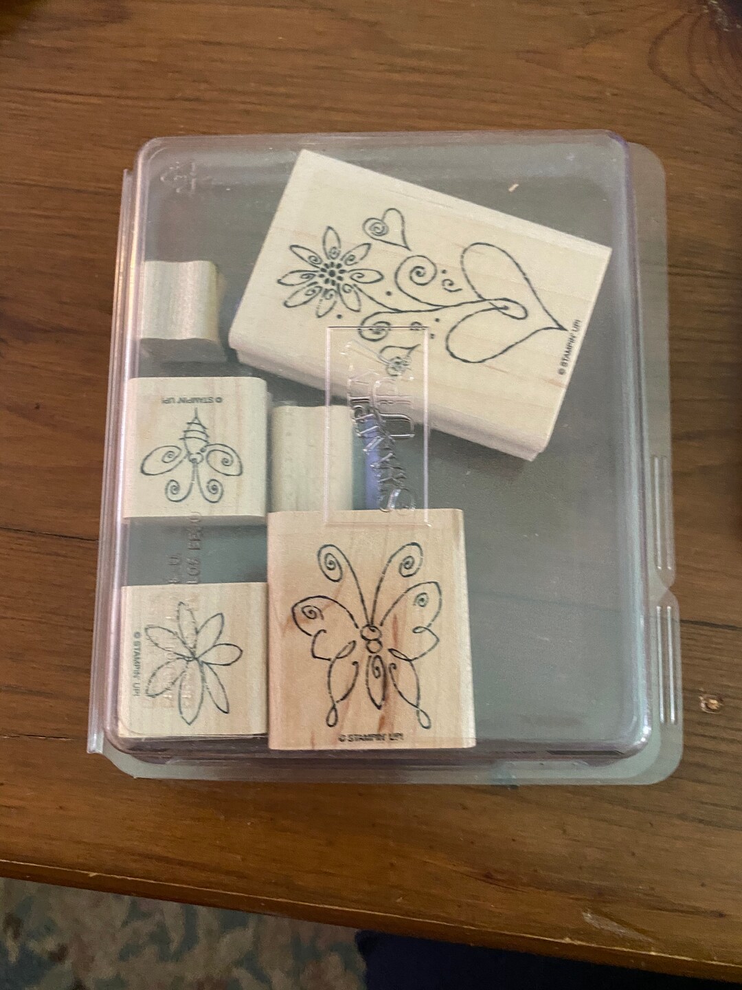 Stampin' up Rubber Stamp Wood Block Set MERCI Retired - Etsy