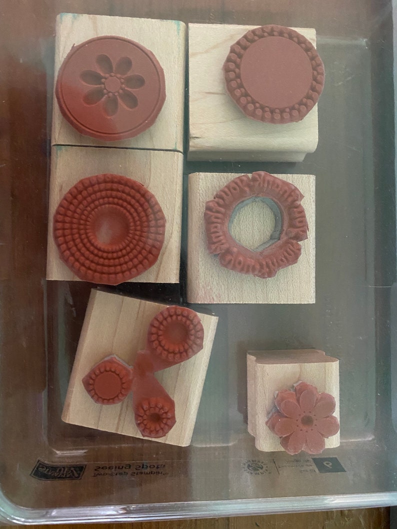Stampin' up Rubber Stamp Wood Block Set SEEING SPOTS Etsy