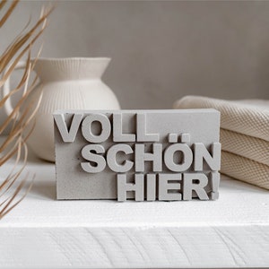 LETTER BRICK Betonschild Voll schön hier Betondeko handgegossen zdjęcie 3