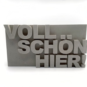 LETTER BRICK Betonschild Voll schön hier Betondeko handgegossen zdjęcie 6