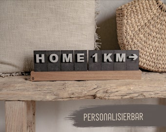 LETTER BENCH | Home Zuhause Türschild Familie Schild mit Namen Wunschname Personalisiertes Letter Board Buchstabenleiste