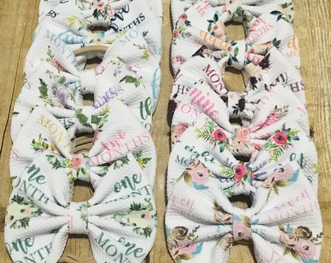Milestone Month Headbands Set