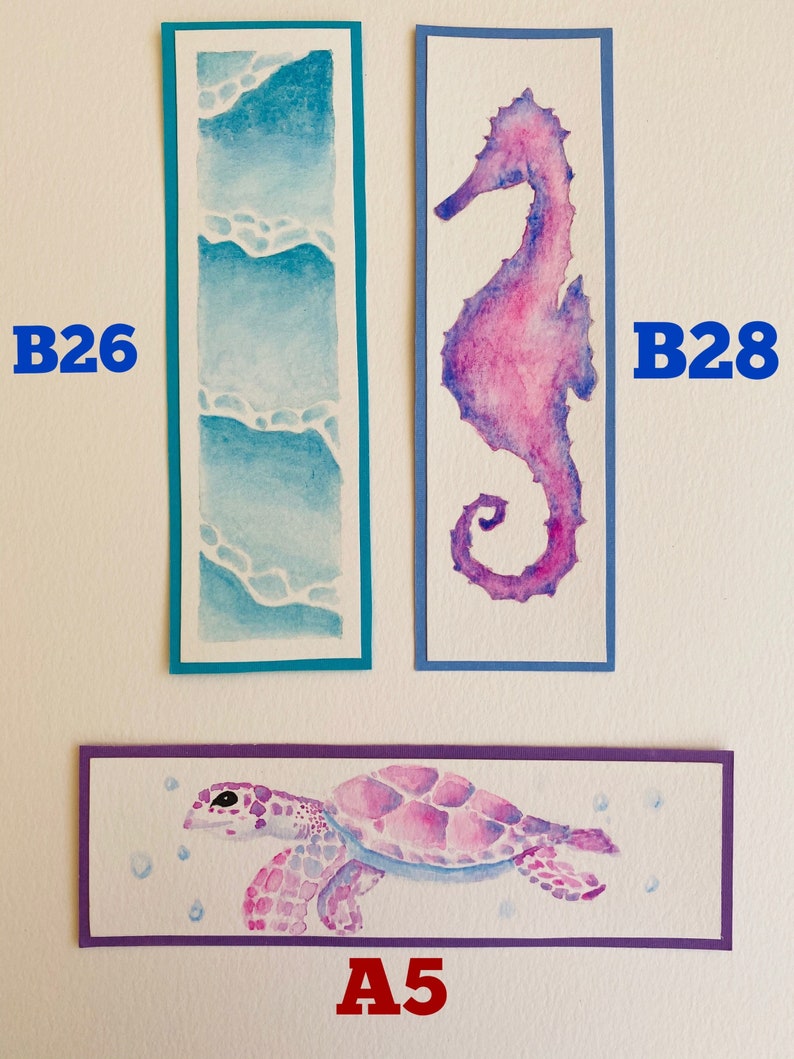 Set 3 Book Separators Various Designs branding in Etsy