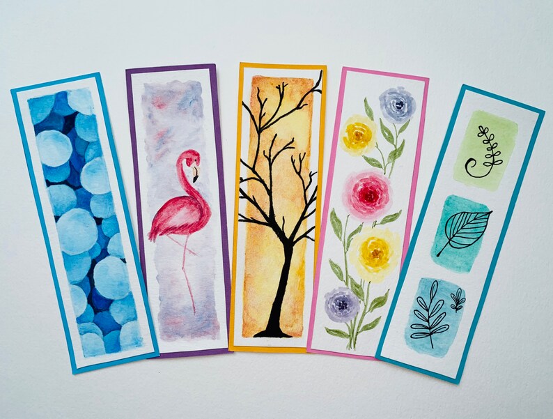 Set 3 Book Separators Various Designs branding in Etsy