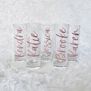 Personalized Shot Glass \\ Bridesmaid Gift \\ Custom 2 OZ Shot Glass \\ Bridesmaid Groomsman Proposal \\ Bachelorette Party \\ Wedding Favor