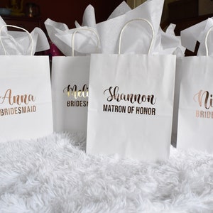 Personalized Paper Gift Bag, Custom Gift Bag, Bridesmaid Bachelorette Party Bags, Wedding Gift Bags, Thank you bag, Birthday Party bag