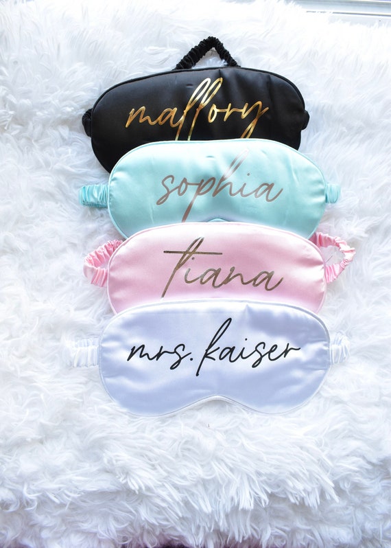 Maschera per gli occhi personalizzata, Sposa damigella d'onore Signora Silk Maschera per gli occhi addormentati, Regalo per la doccia nuziale, Bomboniera per l'addio al nubilato - Italia