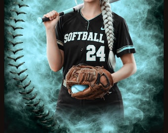 Senior Softball Poster Template | Editable Sports Banner (Digital Download)