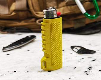 Tacticool Bic Lighter Case - Rugged Tactical EDC Gear Style - Fits Standard Bic Lighters