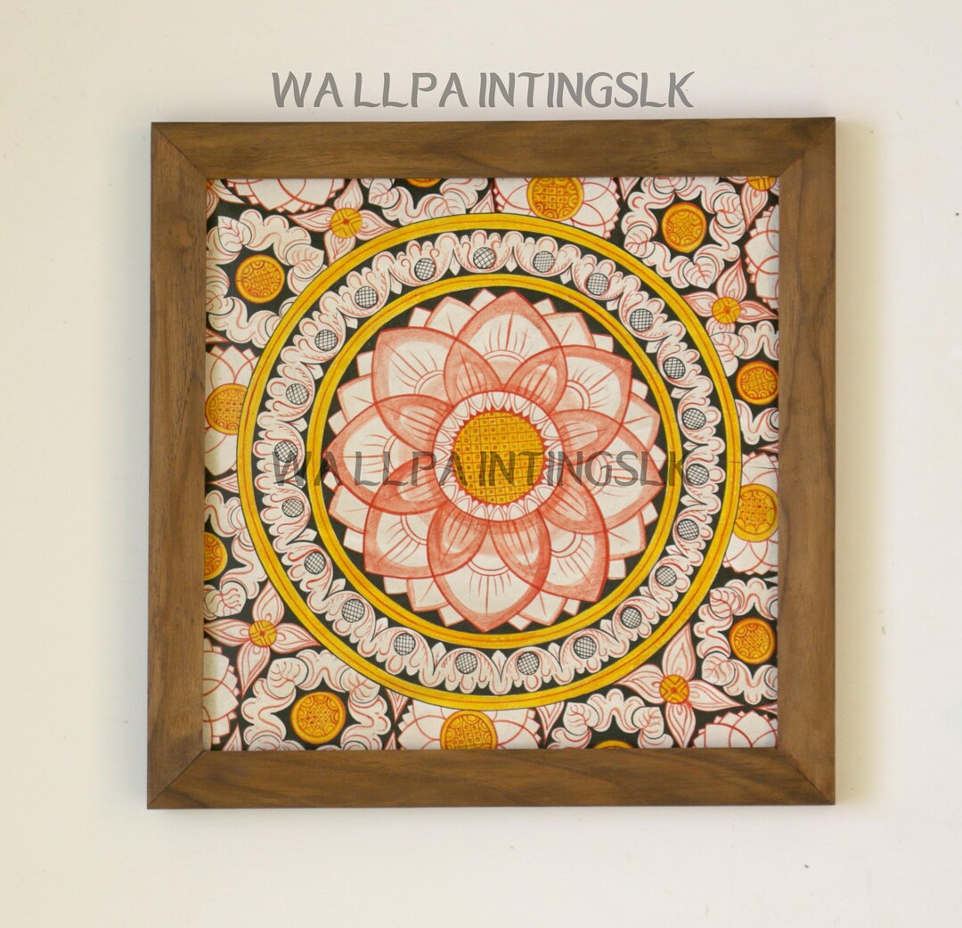 Ceiling Painting,sri Lankan Temple(ridi Viharaya)painting on Wood Panel ...