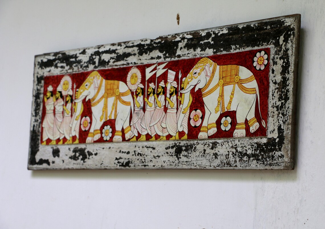 Traditional Srilankan Kandy Perahera Art Hand Painted by Artist Kandy
