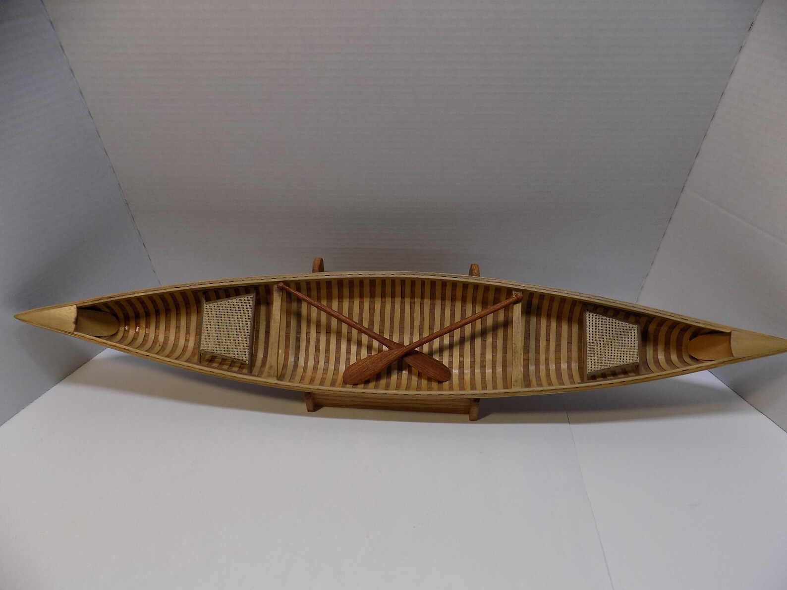 Vintage Wood Scale Model Canoe Kit Built Over 2 Ft Long Etsy