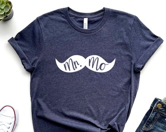 Mr. Mo Mustache Dad T-Shirt, Pregnancy Announcement
