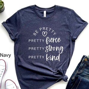 Be Pretty アファメーション スウェットシャツ、ポジティブマントラ Tシャツ、彼女へのギフト、ファッション スウェットシャツ、女性用トレンドのポジティブマントラ スウェットシャツ