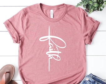 Faith Cross Graphic T-shirt, Christian Apparel