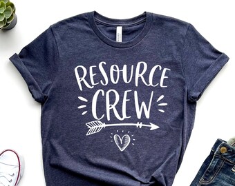 Resource Crew Teacher Shirt, Bella+Canvas Unisex Tee