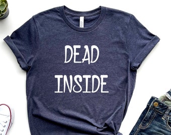 Koszulka Dead Inside, pastelowo-gotycka, w stylu grunge