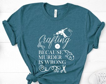 Grappig knutsel-T-shirt, Murder Is Wrong, gehaakt Lover-T-shirt