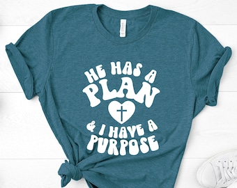 Camiseta retro "Tiene un plan", vibras positivas e inspiradoras