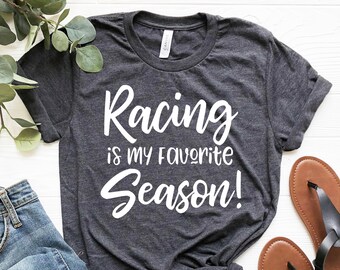 Racing is My Favorite Season T-shirt, vuilbaan, moeder motorcross