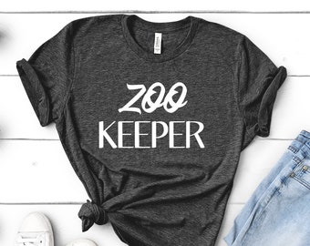 Zoo Keeper Camisa, Funny Animal Vintage Zoo camiseta, Keeper Gift, Zoologist camiseta, Zoo Animal Tee, Zoology Shirt, Field Trip Shirt, Zoo